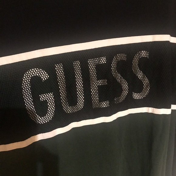 Guess Los Angeles Green and Black Size Large Logo Tee - Picture 2 of 4